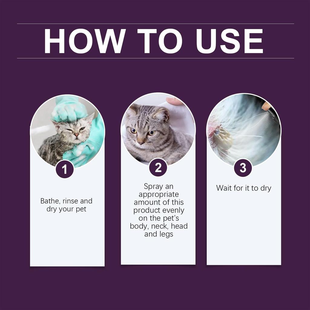 YEGBONG Pet Dewormer Spray Protect Your Beloved Pets with Gentle Ingredients and Healthy Bug Spray.