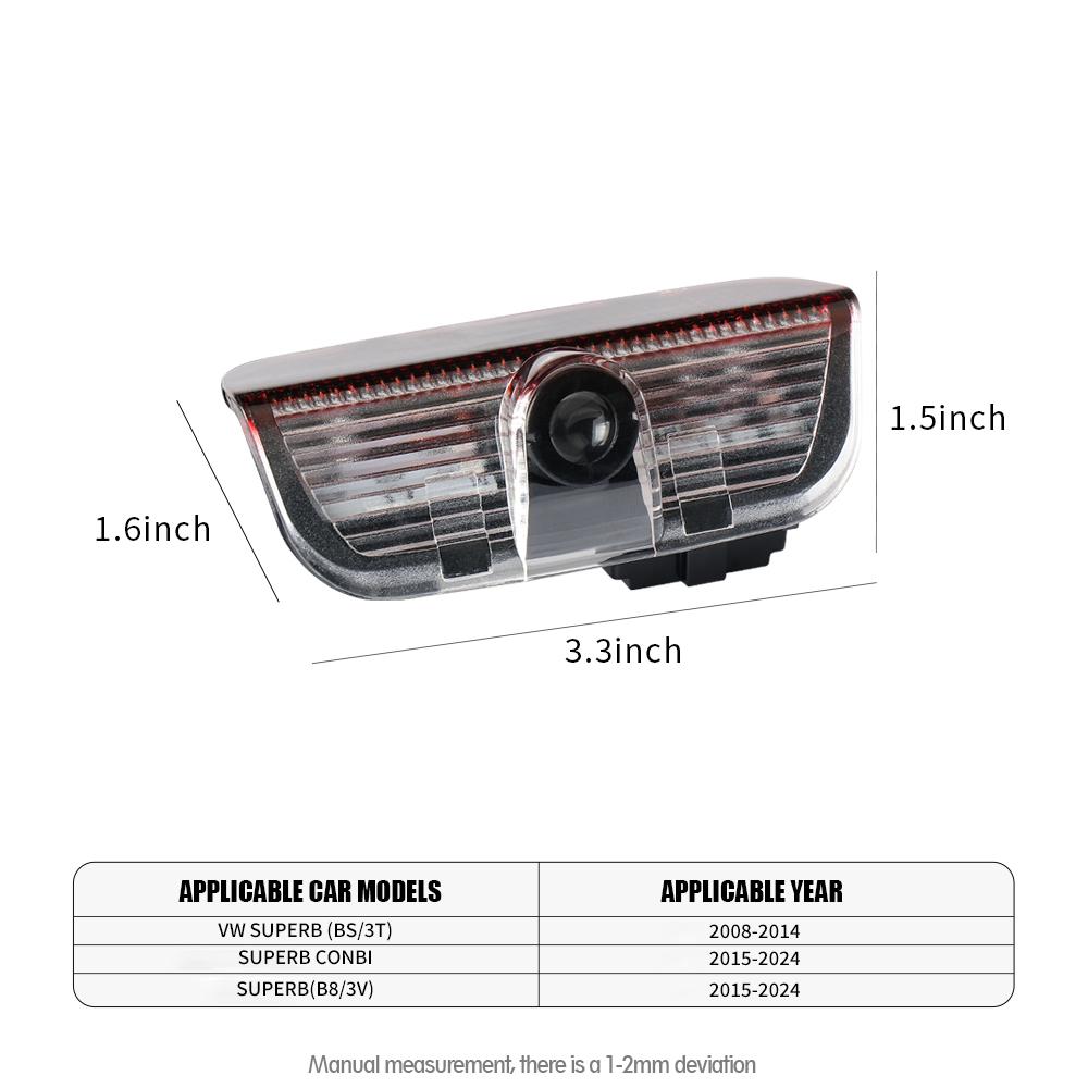 ZDVK6 2/4pcs Car Door Welcome Lights for Skoda Superb 2009 2013 2014 Superb CONBI B8/3V 2015-2024 Logo Projector Ghost Shadow Lamp