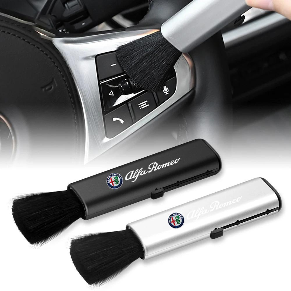 Car Interior Cleaning Car Vent Cleaning Air Conditioner Soft Brush For Alfa Romeo Sportiva Giulia Giulietta 159 156 MITO