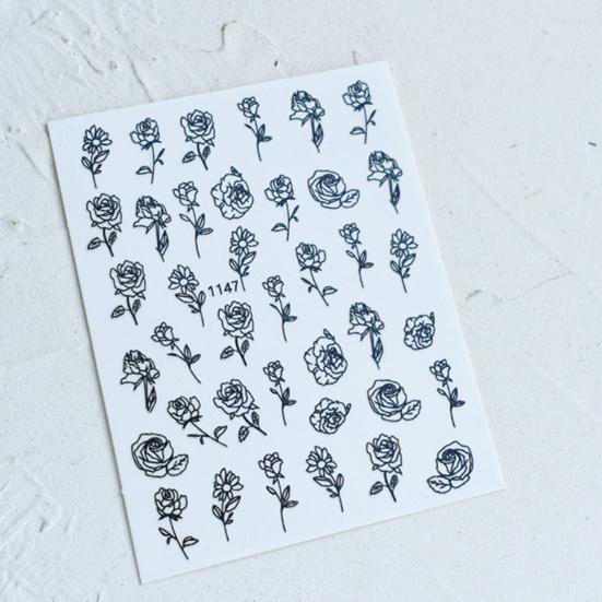 Nail Sticker Exquisite Pattern Strong Stickiness Removable Allergy Free Self Adhesive Decorative No Odor