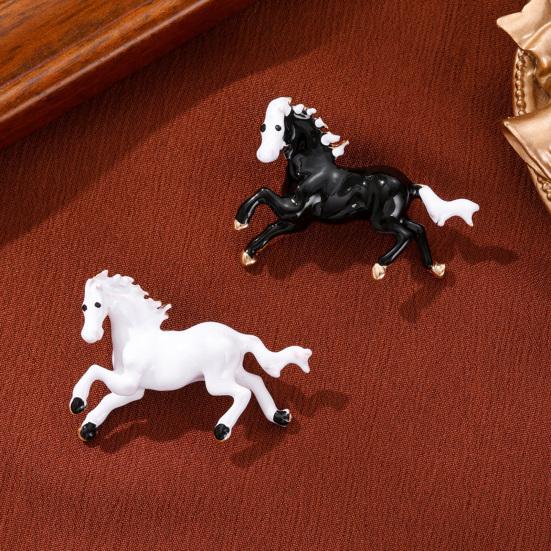 Брошь-булавка Год Лошади по китайскому зодиаку Брошь Винтажная Зодиакальная Брошь Свитера Шляпы Сумки Значок Украшение для одежды