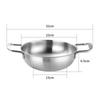 Stainless Steel Seafood Rice Pot Home Cooking Paella Pan Picnic Snack Plates Cookware Saucepan Dry Pots with Handle for Kitchen