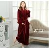 Long Bathrobe, Home Clothes, Dressing Gown, Women's Bathrobe Jacket, Women's Flannel Nightgown, Women's Warm Bathrobe