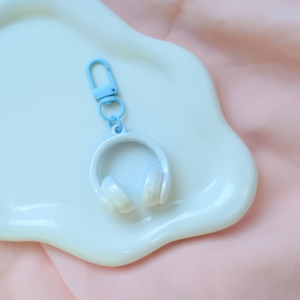 5 шт. акриловый брелок в форме гарнитуры, забавный брелок для ключей автомобиля, милый кулон в форме наушников, украшение для ключей