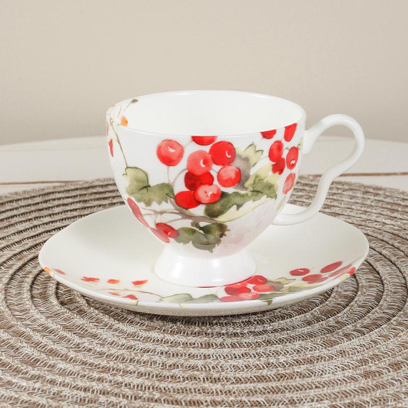 200 мл чайный сервиз Ldyllic Flowers керамическая кофейная чашка в британском стиле с блюдцем и ложкой