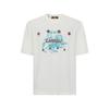 100% Cotton Cartoon Print: Spring/Summer Trendy Letter Logo Fashionable and Versatile Men's Short sleeved T-shirt
