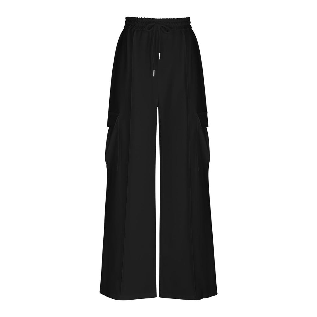 Women's Wide Leg Sweatpants Trendy Interior Drawstring Baggy Sweatpants High Waisted Casual Trousers Jogger Pant