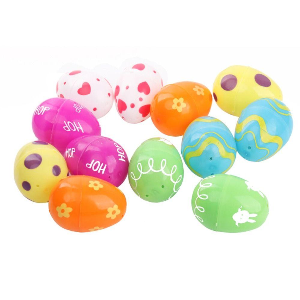 Children's Toys Colourful Easter Egg Fillable Easter Egg Plastic Assorted Eggs DIY Educational Toys