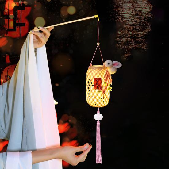 Luminous Lantern Mid-Autumn Festival Chinese Lantern DIY Making Kit Bamboo Weaving Craftsmanship