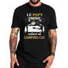 Perfect Dad Driving Camping Car T-shirt French Grandfather's Day Papa Gift Men Clothing Cotton