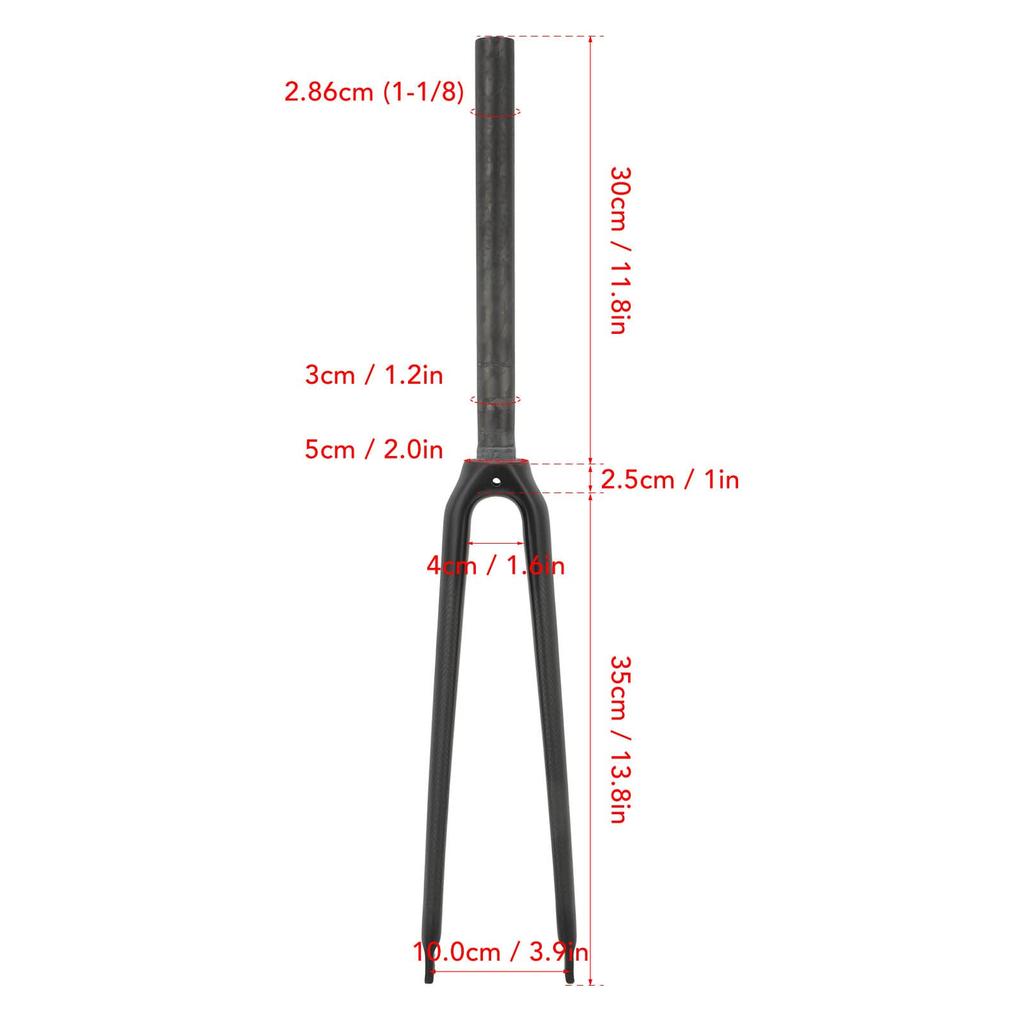 700C Road Bike Front Fork Carbon Fiber Straight Tube Front Suspension Quick Release Road Cruiser Bike Fork - C-Brake Fork, (Matte)