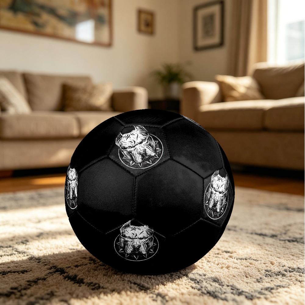 1pc Pitbull Portrait Size 5 Soccer Ball Professional Match Training Football Durable Outdoor Sports Ball, q112