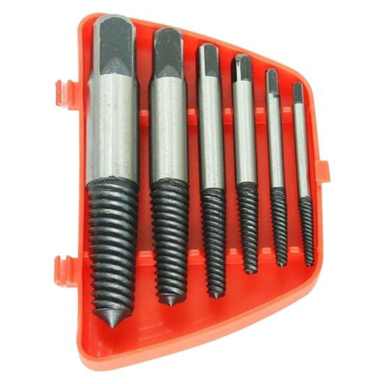 6/8 шт., экстрактор сломанного винта, высокая твердость, средство для удаления поврежденных гаек из углеродистой стали с ящиком для хранения, для домашнего использования