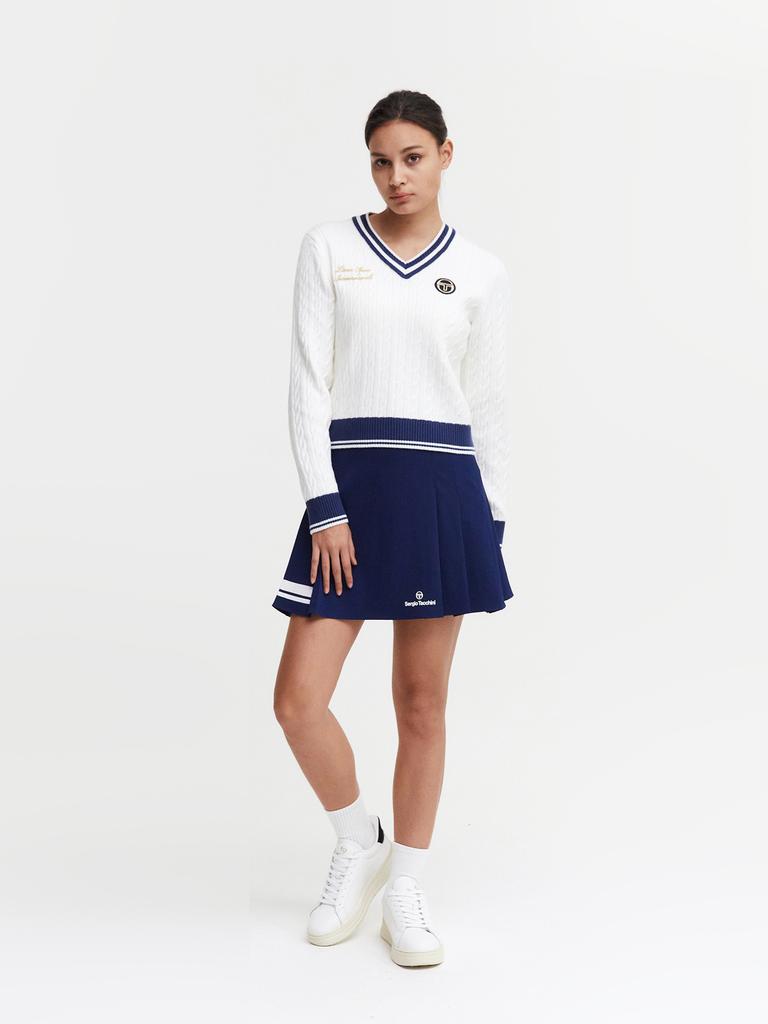 SERGIO TACCHINI W Preppy Wool Cricket Sweater Pullover