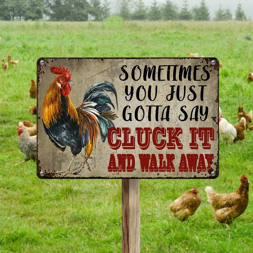Crazy Chicken Coop Sign Retro Metal Welcome Plaque Funny Farmhouse Perfect For Henhouse Or Kitchen Ideal Farm Gift Wall Decor