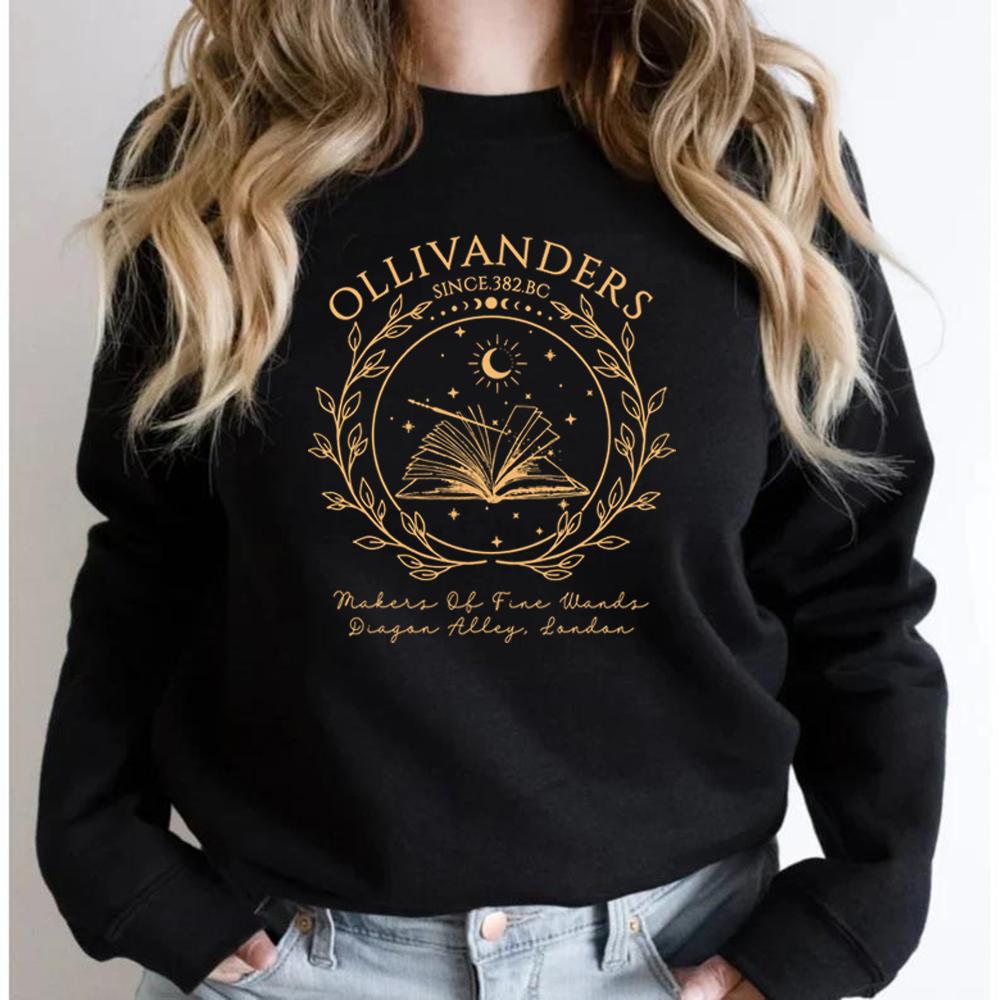 Wizard Book Shop Sweatshirt HP Sweater Magic Wizard Sweatshirts Women Graphic Hoodies Book Nerd Pullover Tops Fans Gift Hoodie