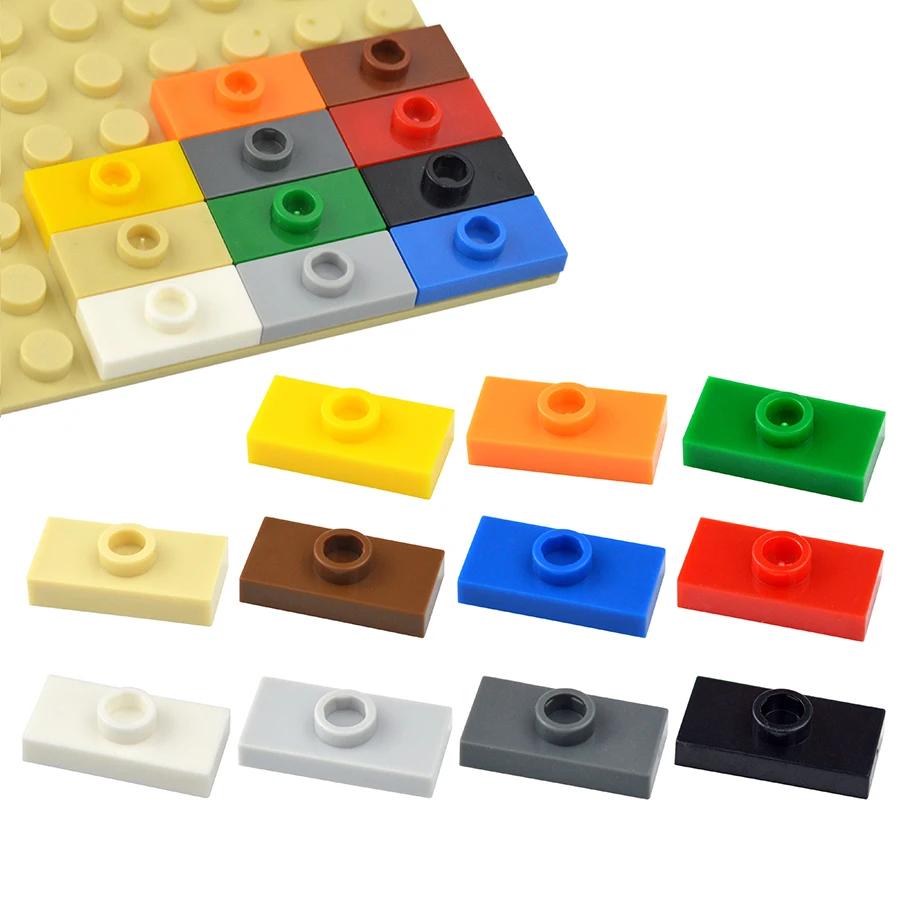 80 шт. Детали MOC Тонкий кирпич 1x2 с 1 шипом Точечная пластина Строительные блоки Детские высокотехнологичные игрушки Совместимые 15573 3794
