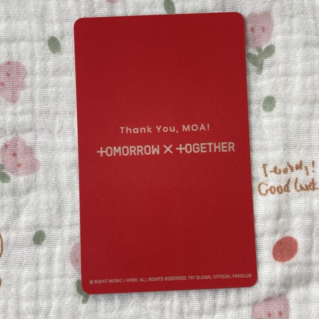 [Б/У] TXT moazone Япония концерт FC лимитированная Ёсубин торговая карточка