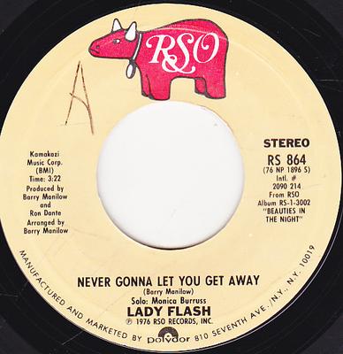 7-дюймовая пластинка LADY FLASH - Никогда не позволю тебе уйти RS864 RSO 1976 US Соул/Фанк Б/У