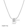 European and American 18K Gold English Letter Pendant Necklace Stainless Steel Snake Bone Chain Slightly Inlaid Zircon Full Diamond Collarbone Chain