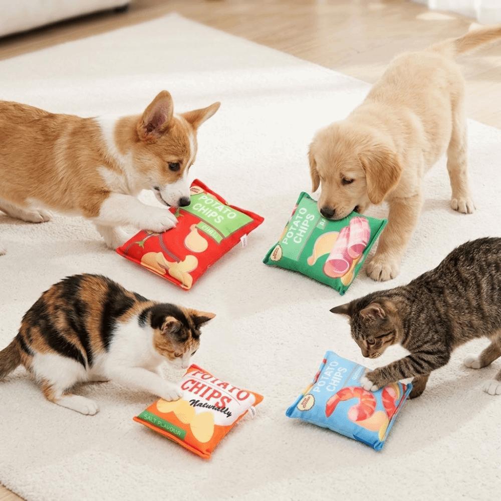 Crinkle Paper Inside Plush Pet Toy Bite Tough Crinkle Paper Pet Toy Cat Dog Boredom Relief