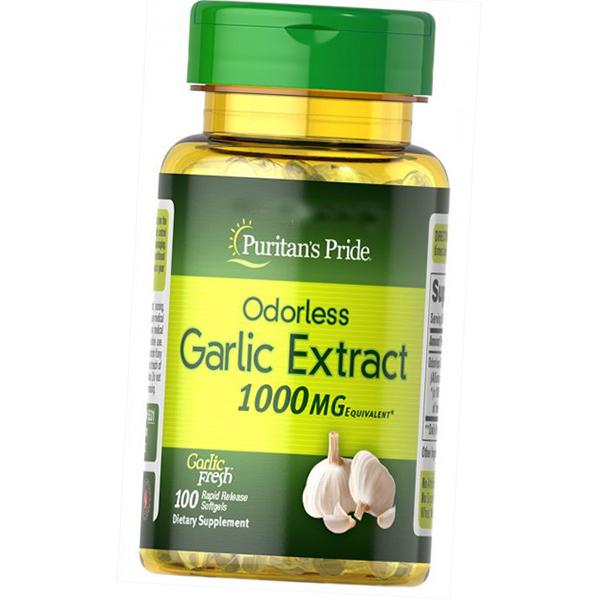 Чеснок без запаха, Odorless Garlic 1000, Puritan's Pride  250гелкапс (71367011)