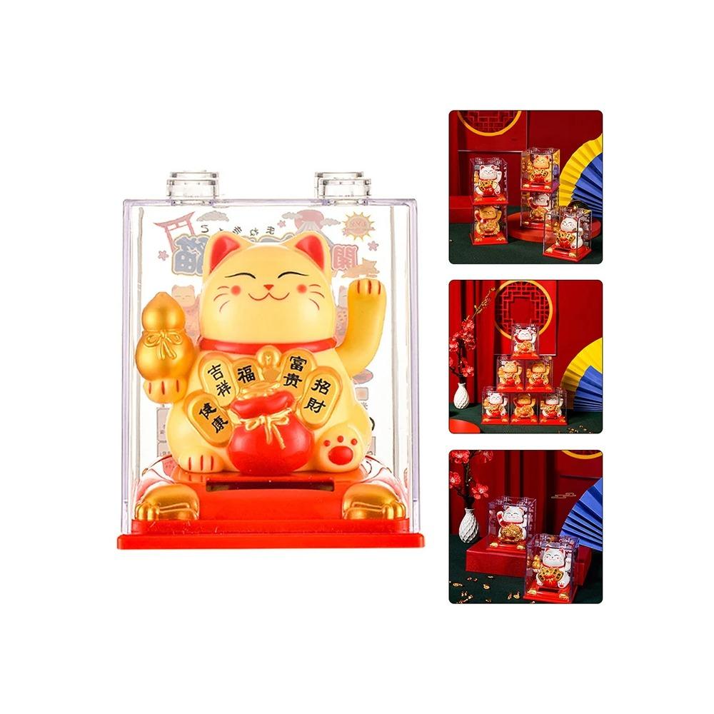 Статуэтка талисмана Lucky Cat, милая, машущая, манящая кошка для дома, автомобиля, бонсай, украшение для стойки регистрации, поделки, фен-шуй, орнамент, статуэтки