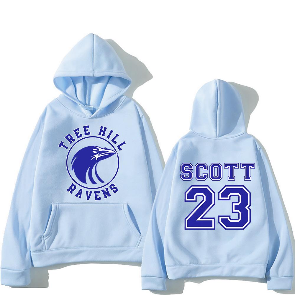 Tree Hill Ravens Scott 23 Hoodies Basketball Fans Sweatshirts Autumn Winter Loose Pullover Unisex High Street Sportswear Clothes