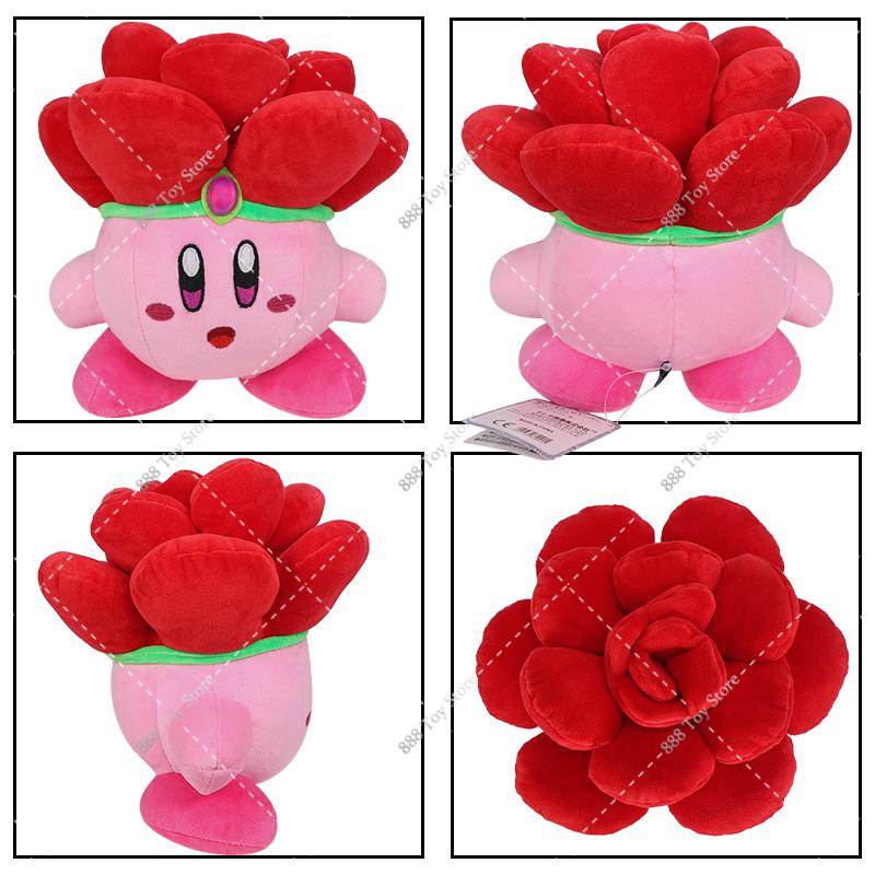 New Arrival Star Kirby Big Butt Bigfoot Plush Toy Kirby Rose Flower Soft Stuffed Peluche Dolls for Boy Girl Valentine's Day Gift