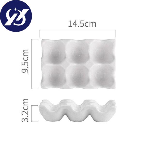 Держатель для яиц Nordic с 6 сетками, керамический противоскользящий ящик для яиц, лоток для хранения в холодильнике