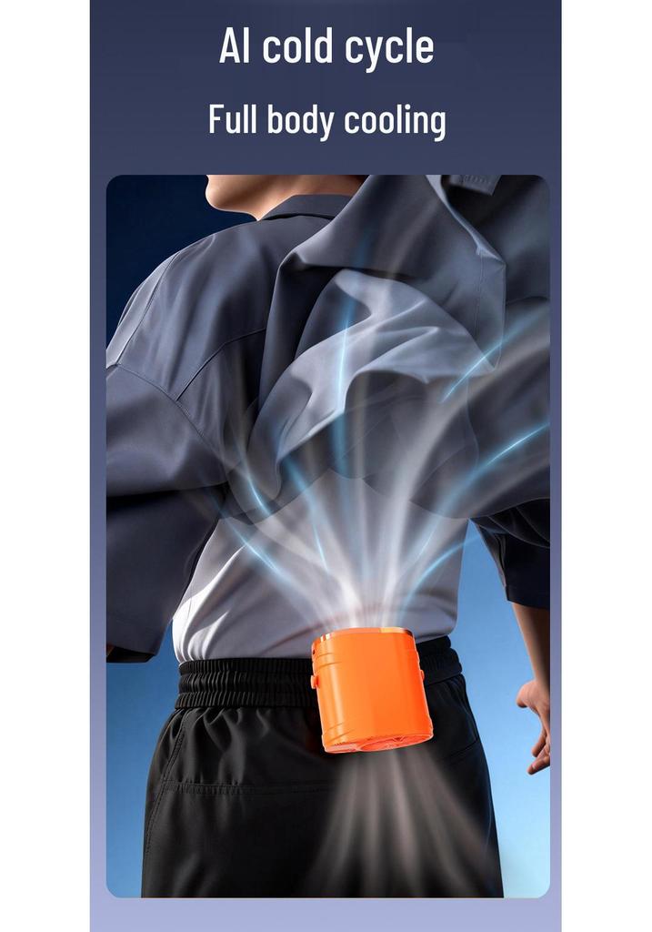 2026 Portable Waist & Neck Hanging USB Fan for Outdoor Camping & High-Temperature Workplaces