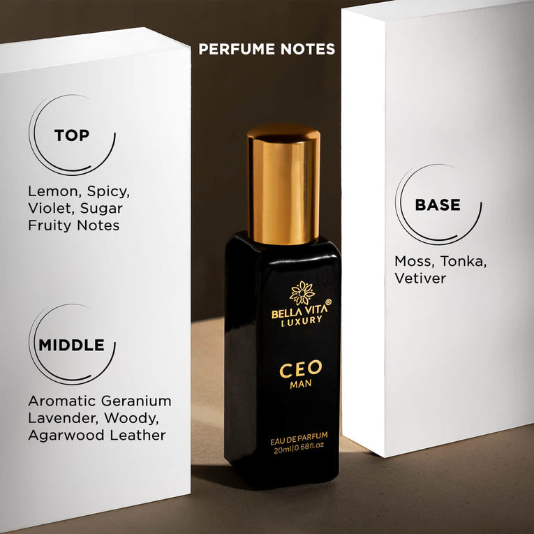 Bella Vita Luxury Генеральный директор MAN Eau De Parfum | Духи для офисной одежды для мужчин с стойкими нотами тонка и агарового дерева 20 мл