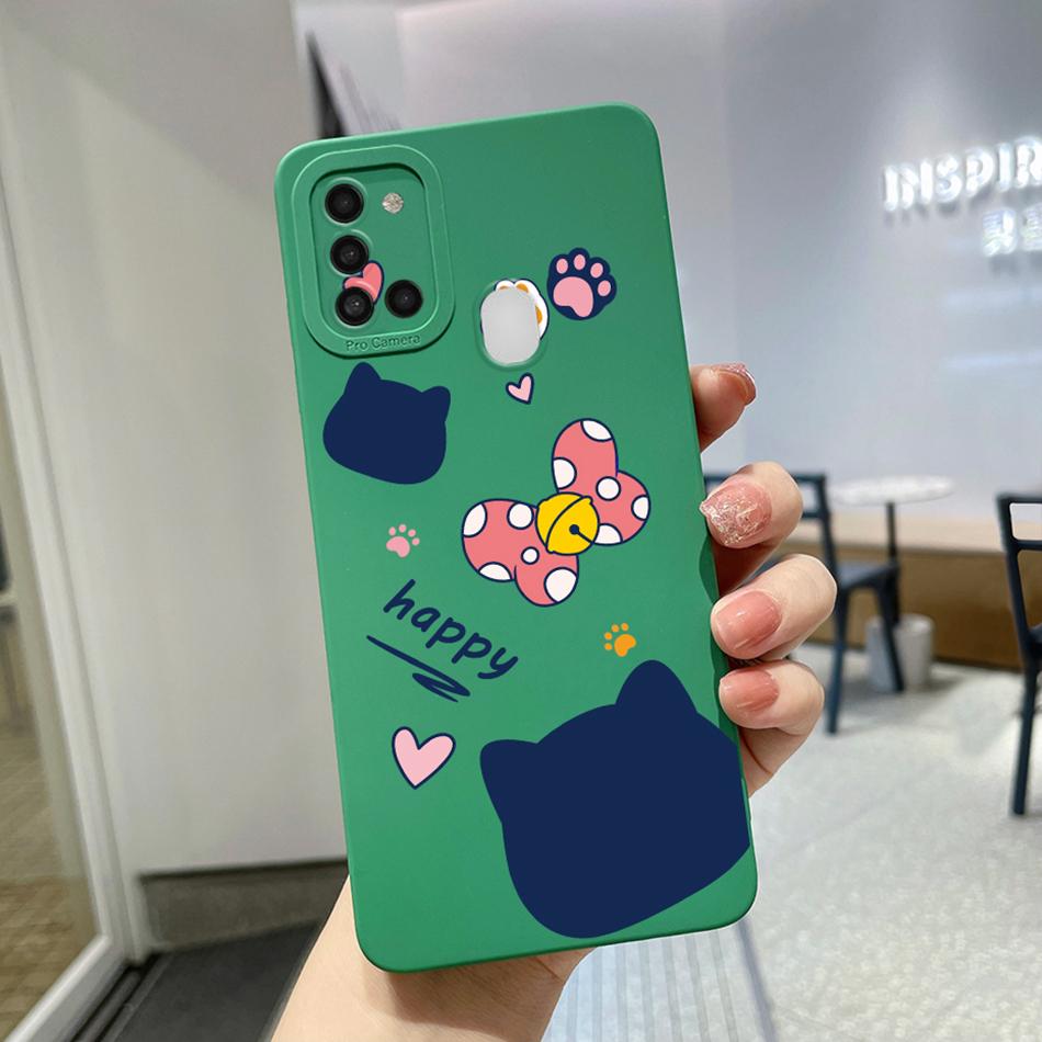 Чехол для Samsung Galaxy A21s Фиолетовый Лавандовый Цветок Защита Камеры Мягкий Чехол для Телефона Для Samsung A21s 6.5" SM-A217F A 21 s Чехол