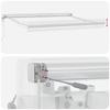 Retractable Awning Light Grey and White 300 x 250 cm