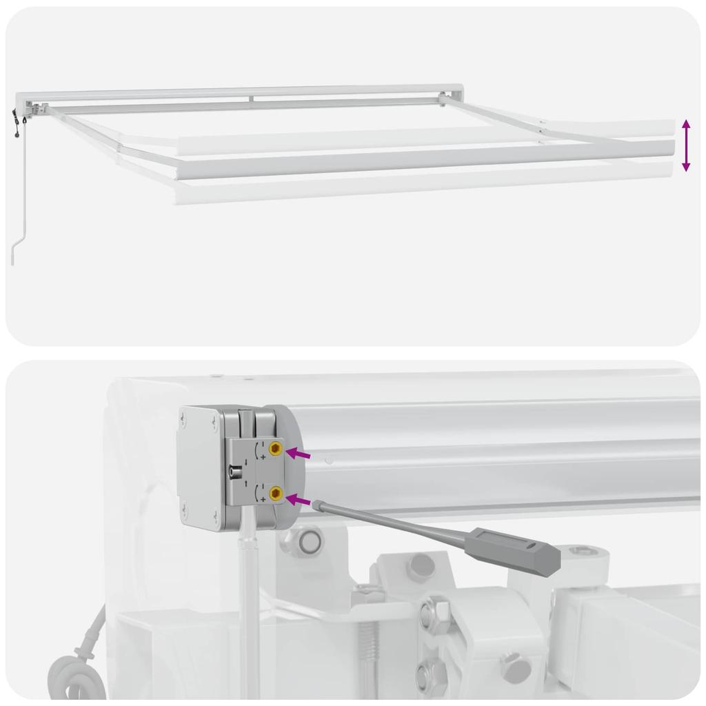 Retractable Awning Sand 300 x 250 cm Fabric and Metal