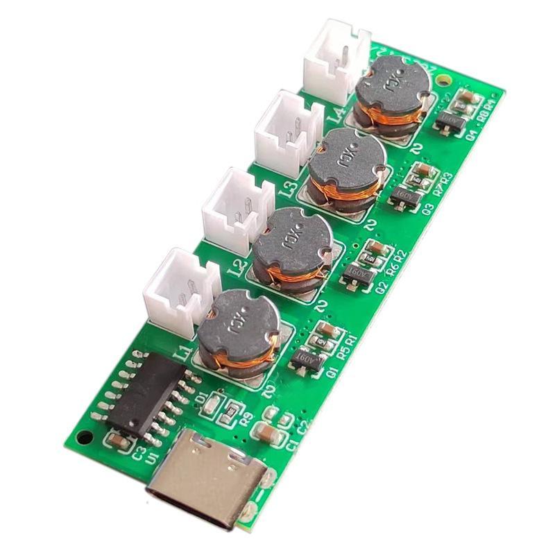 1 Комплект DIY Ультразвуковой Небулайзер DC5V Непереключаемый 4 Распылителя Увлажнитель Модуль Управление Распылением Интерфейс Type-C