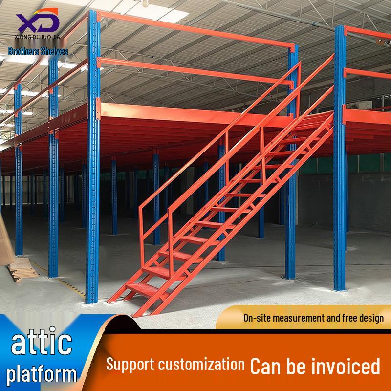 Guangdong Heavy Duty Two-Tier Steel Mezzanine Shelving for Home and Warehouse Use