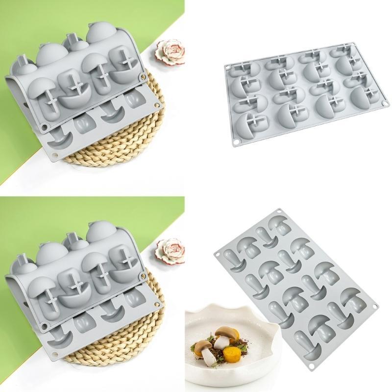 16 отверстий силиконовая форма для мусса в форме гриба, формы для десерта, формы для шоколада