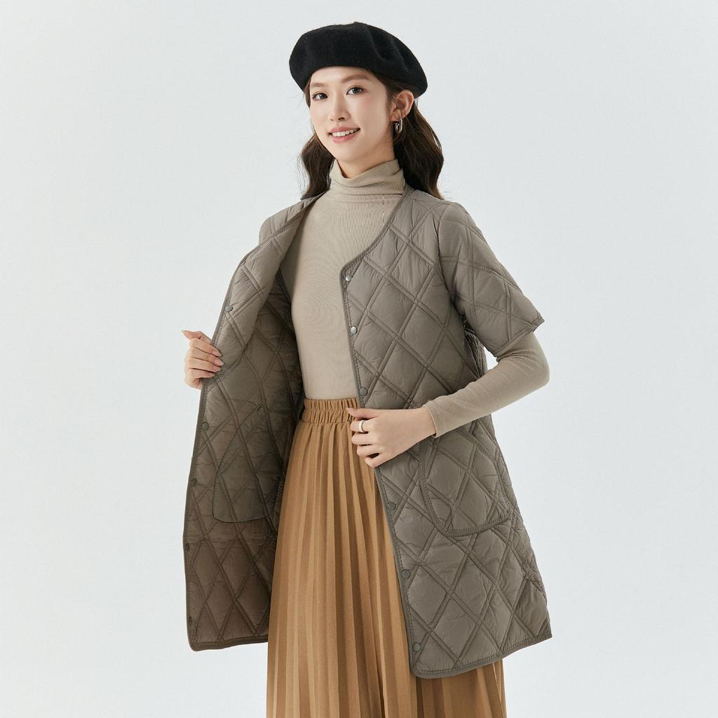 Осенняя и зимняя модная одежда Хлопковая одежда Женская длинная утепленная и тонкая хлопковая куртка с короткими рукавами Домашняя одежда Хлопок 2410