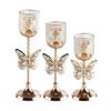 Ornaments Metal Butterfly Candle Holder Iron Art Vintage Candle Stand  Table Centerpiece