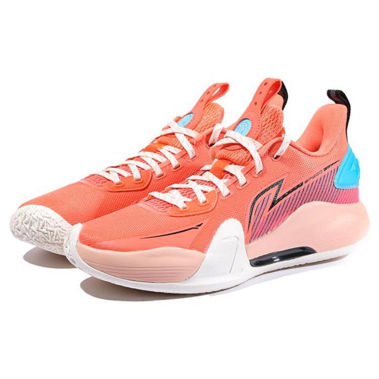 Li Ning Flash 7 Anti-Slip Wear-Resistant Shock Absorption Low-Top Basketball Shoes Men Sneakers Tea-Flower-Red ABPT013-8