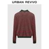 Женский вязаный свитер UR в стиле ретро, в полоску, свободного кроя