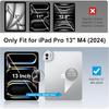 Набор из 2+2 защитных стекол для экрана iPad Pro 13 дюймов 2025 7-го поколения M4 + Защитное стекло для объектива камеры Закаленное стекло с рамкой для выравнивания