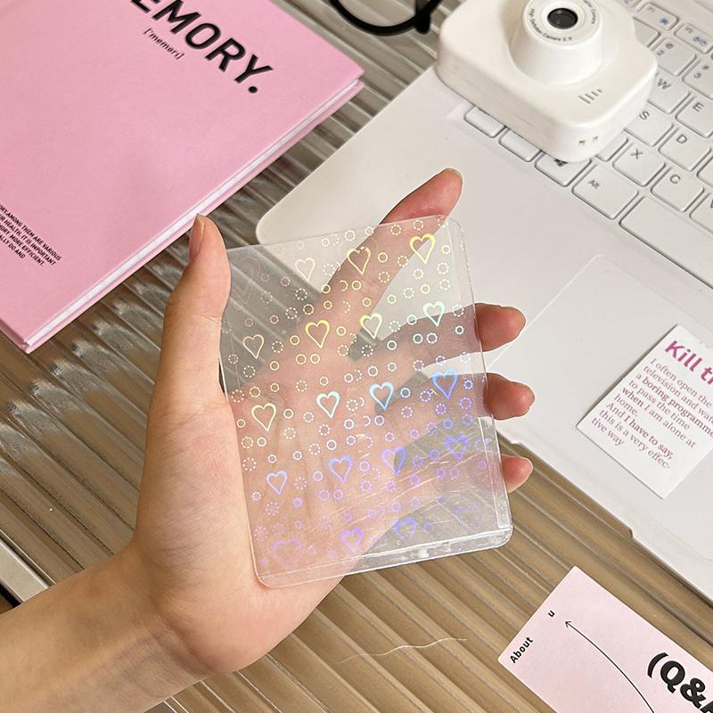 10 шт., звезда, любовь, сердце, Kpop, фотокарта с верхней загрузкой, рукава для фотокарточек, защитный чехол для фотокарточек с изображением идола