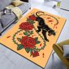 Ковер с принтом «Черная пантера и тернистая роза» для спальни, гостиной, прикроватный, под диван, напольный коврик, современный домашний декор, ковер