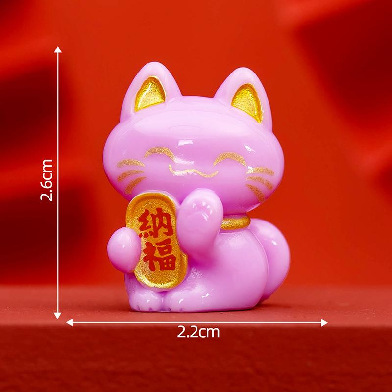 1 шт. милый мультяшный Lucky Cat изысканный орнамент из смолы маленький подарок ремесла миниатюрные фигурки для дома настольный орнамент