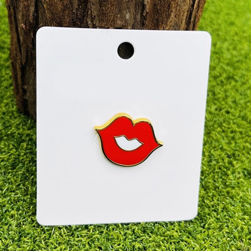 Mouth Shaped Lapel Pin Handmade Jackets Bag Backpack Badge Accessory Clothing Accessories for Elegant Women and Girls