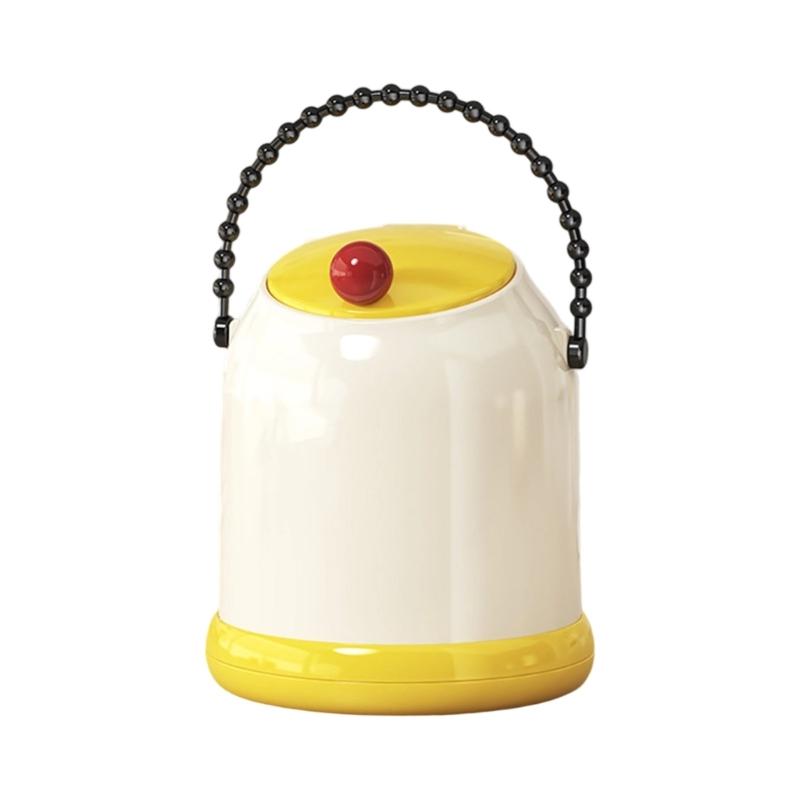 Мини Мусорное Ведро для Офисного Стола с Нажимной Крышкой и Ручкой Портативный Пластиковый Контейнер для Мусора для Спальни Ванной Комнаты Учебной Зоны