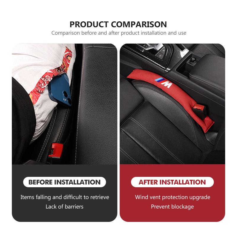 2026 Hot Suede Car Logo Seat Gap Filler Seat Seam Leak-proof Plug Strip For BMW X1 X2 X3 X4 X5 X6 X7 G20 G30 6GT E46 E90 E60 F10 E39