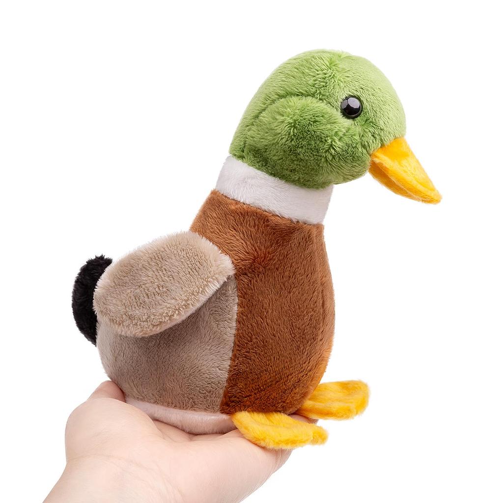 Lilizzhoumax Simulation Mallard Plush Toy Soft Duck Plush Toy Cute Fluffy Suitable for Boys and Girls Home Furniture Green Height 15CM